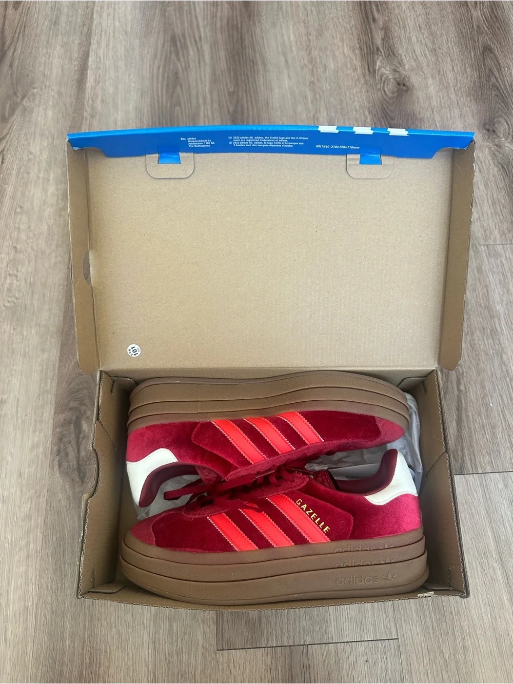 adidas Gazelle Platform Sneakers - Red